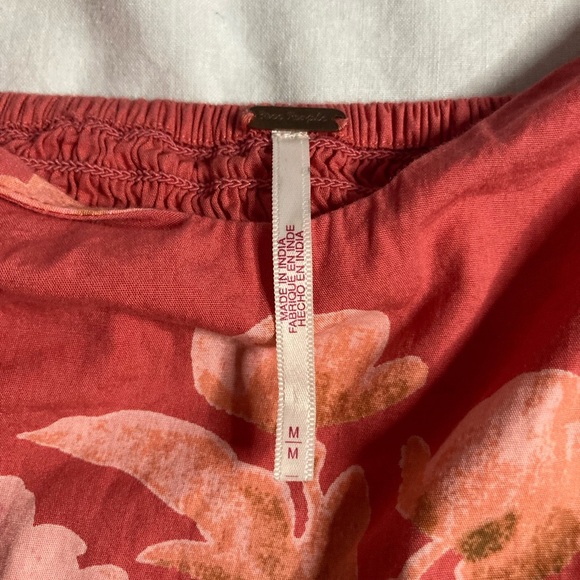 Free People Peony Babydoll Dress Pink Floral Size Medium - Picture 6 of 6